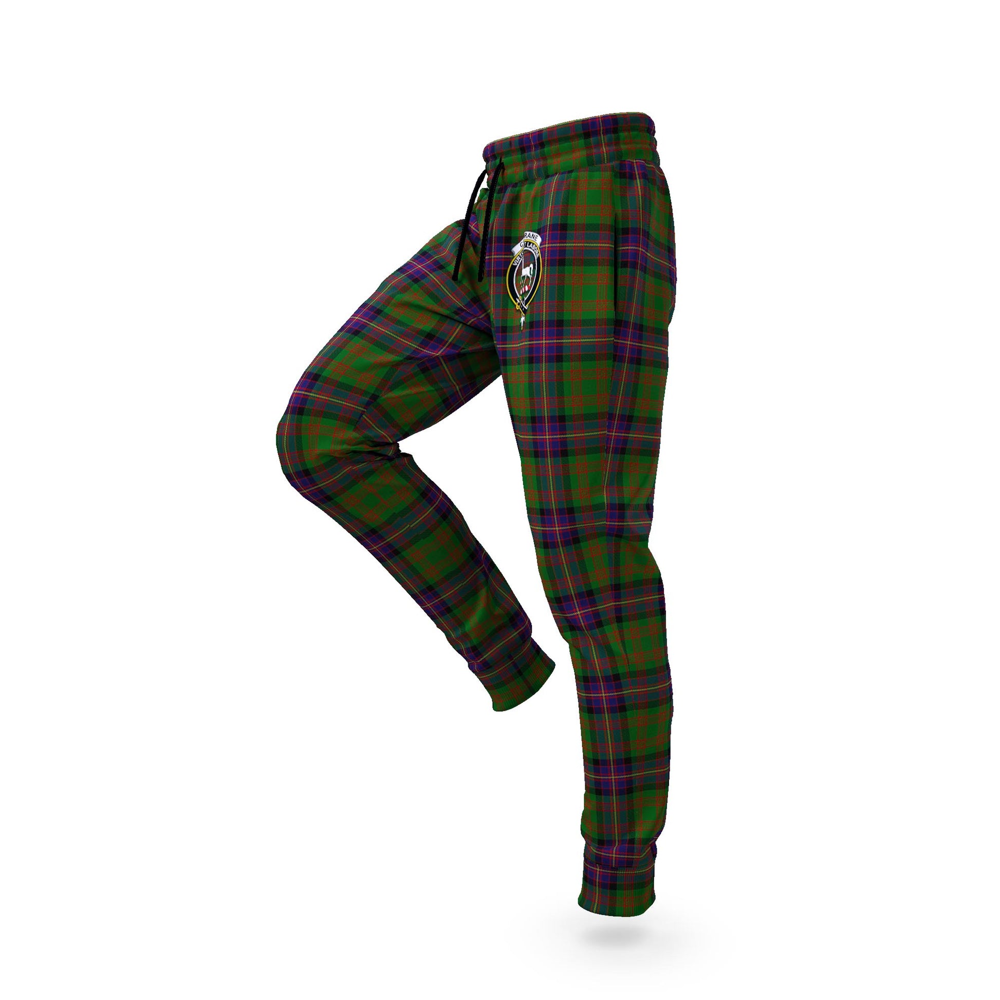 Cochrane Tartan Joggers Pants with Family Crest S - Tartan Vibes Clothing