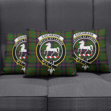 Cochrane Tartan Pillow Cover with Family Crest