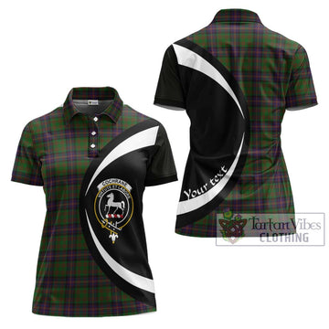 Cochrane Tartan Women's Polo Shirt with Family Crest Circle Style