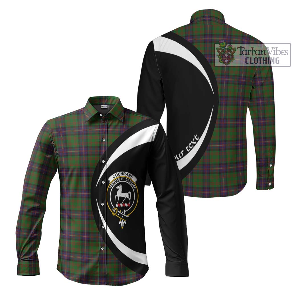 Tartan Vibes Clothing Cochrane Tartan Long Sleeve Button Up with Family Crest Circle Style