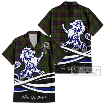 Cochrane Tartan Short Sleeve Button Shirt with Alba Gu Brath Regal Lion Emblem