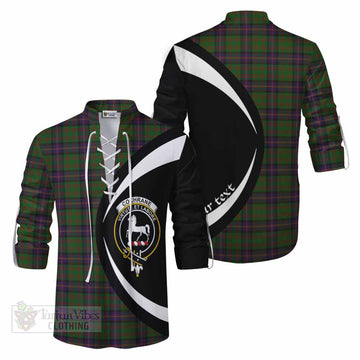 Cochrane Tartan Ghillie Kilt Shirt with Family Crest Circle Style