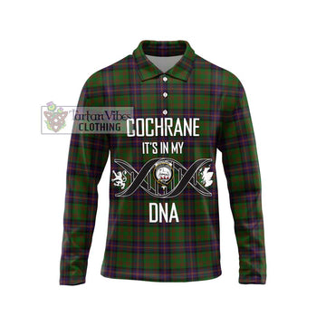 Cochrane Tartan Long Sleeve Polo Shirt with Family Crest DNA In Me Style