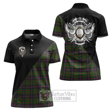 Cochrane Tartan Women's Polo Shirt with Family Crest and Military Logo Style