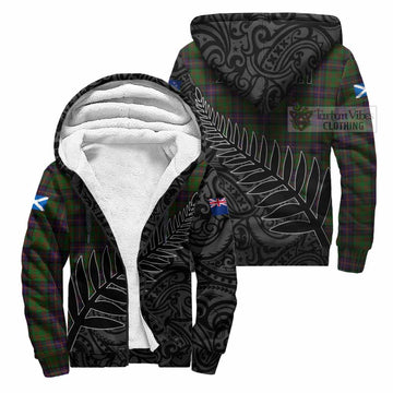 Cochrane Crest Tartan Sherpa Hoodie with New Zealand Silver Fern Half Style