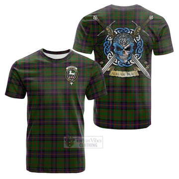 Cochrane Tartan Cotton T-shirt with Family Crest Celtic Skull Style