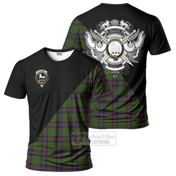 Cochrane Tartan T-Shirt with Family Crest and Military Logo Style