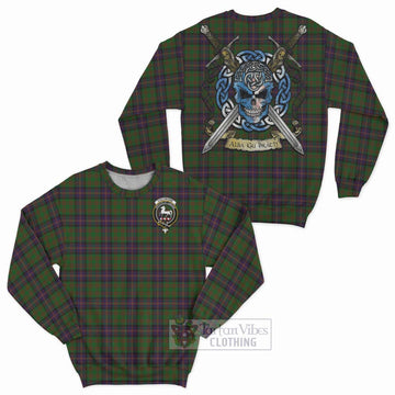 Cochrane Tartan Sweatshirt with Family Crest Celtic Skull Style