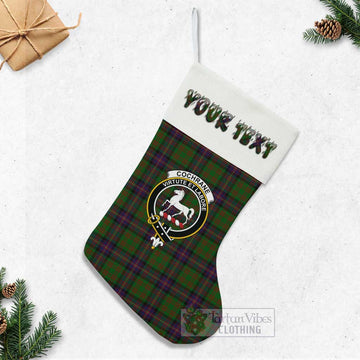 Cochrane Tartan Family Crest Christmas Stocking with Personalized Text