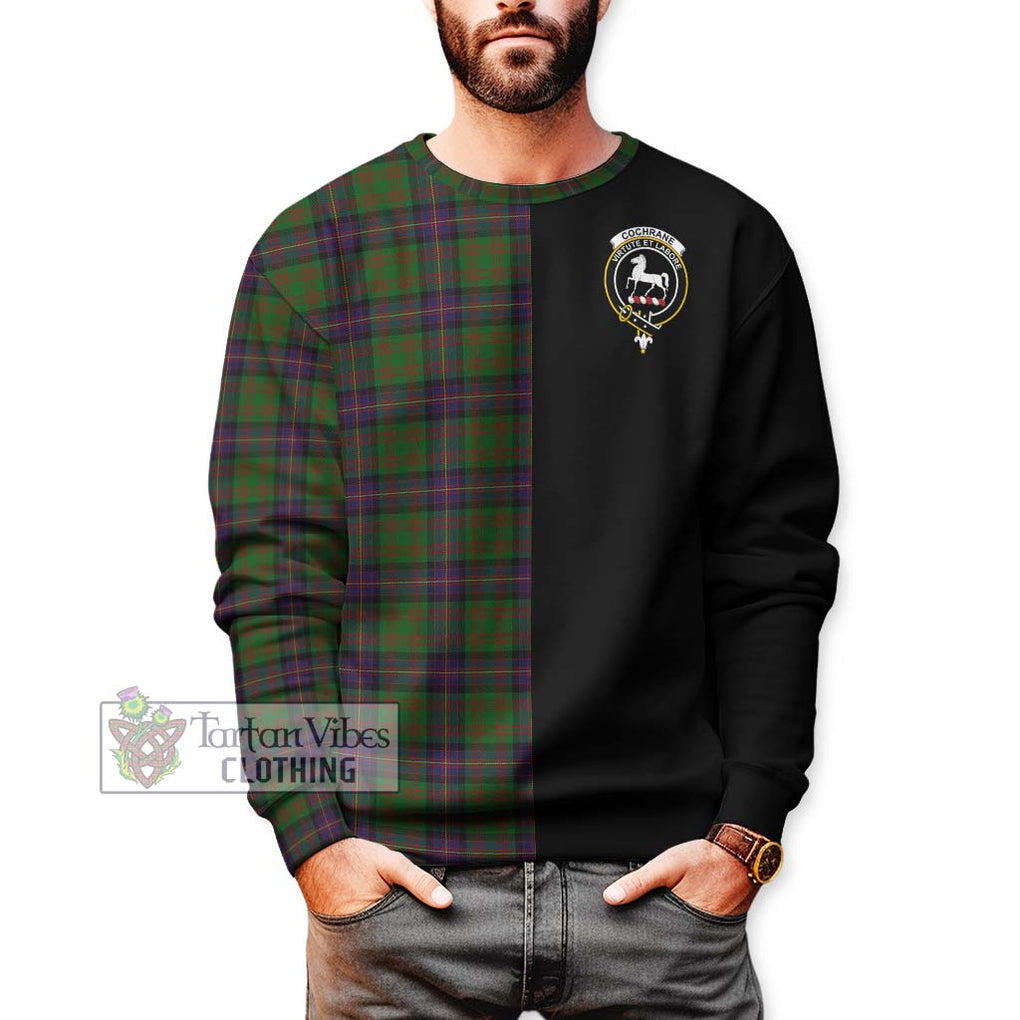 Cochrane Tartan Sweatshirt with Family Crest and Half Of Me Style Unisex - Tartanvibesclothing Shop