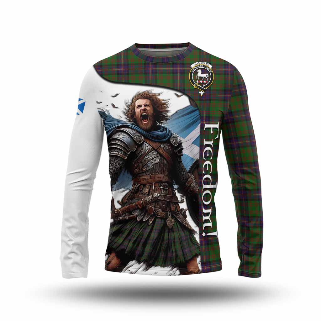 Tartan Vibes Clothing Cochrane Crest Tartan Long Sleeve T-Shirt Inspired by the Freedom of Scottish Warrior