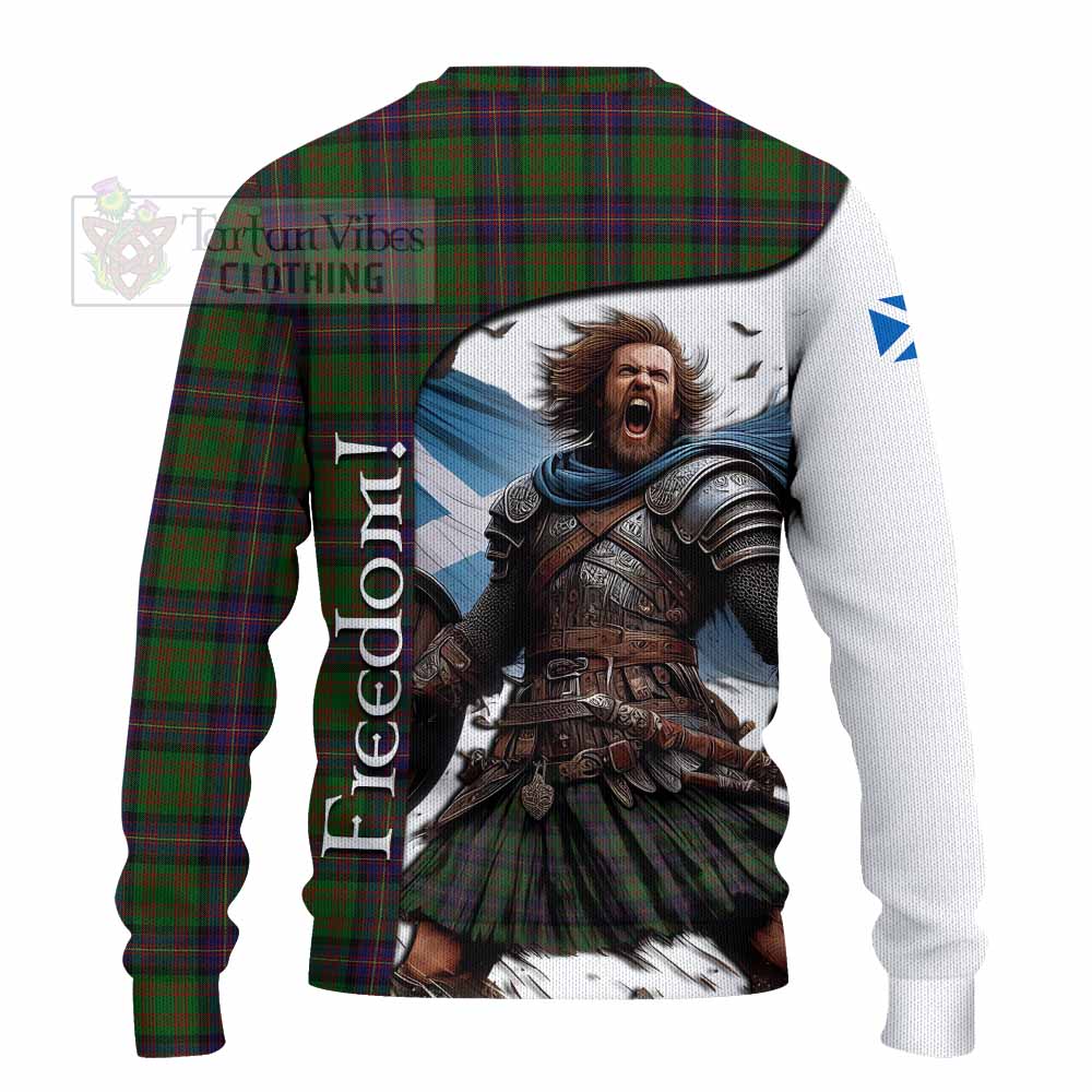 Tartan Vibes Clothing Cochrane Crest Tartan Knitted Sweater Inspired by the Freedom of Scottish Warrior