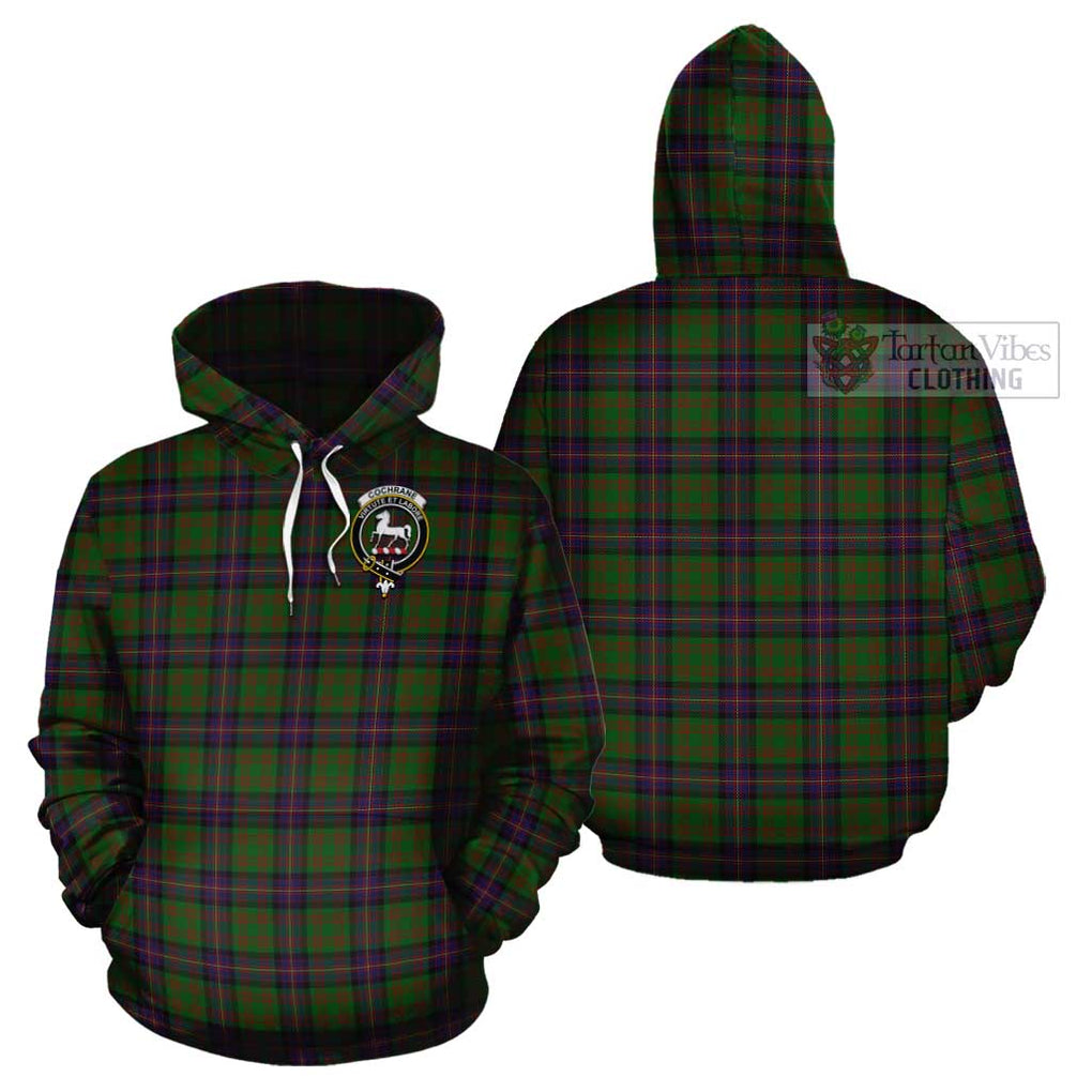 Cochrane Tartan Cotton Hoodie with Family Crest Pullover Hoodie - Tartan Vibes Clothing