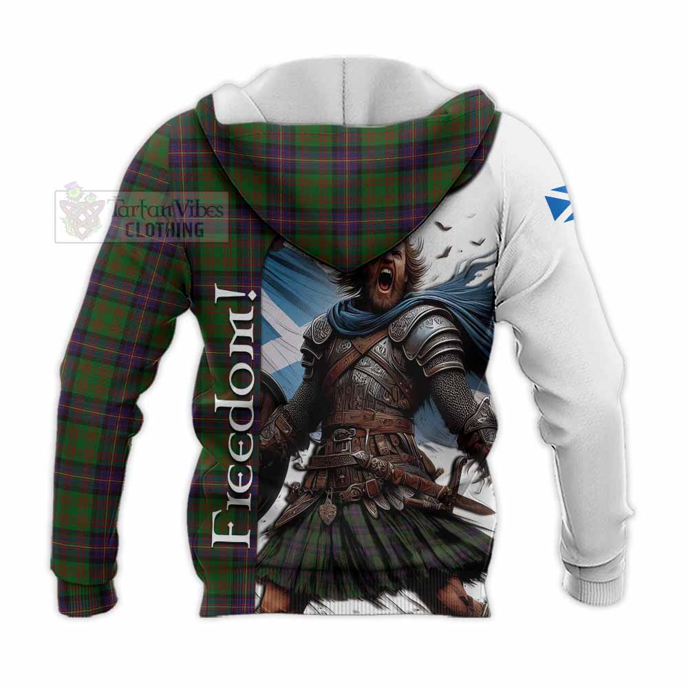 Tartan Vibes Clothing Cochrane Crest Tartan Knitted Hoodie Inspired by the Freedom of Scottish Warrior