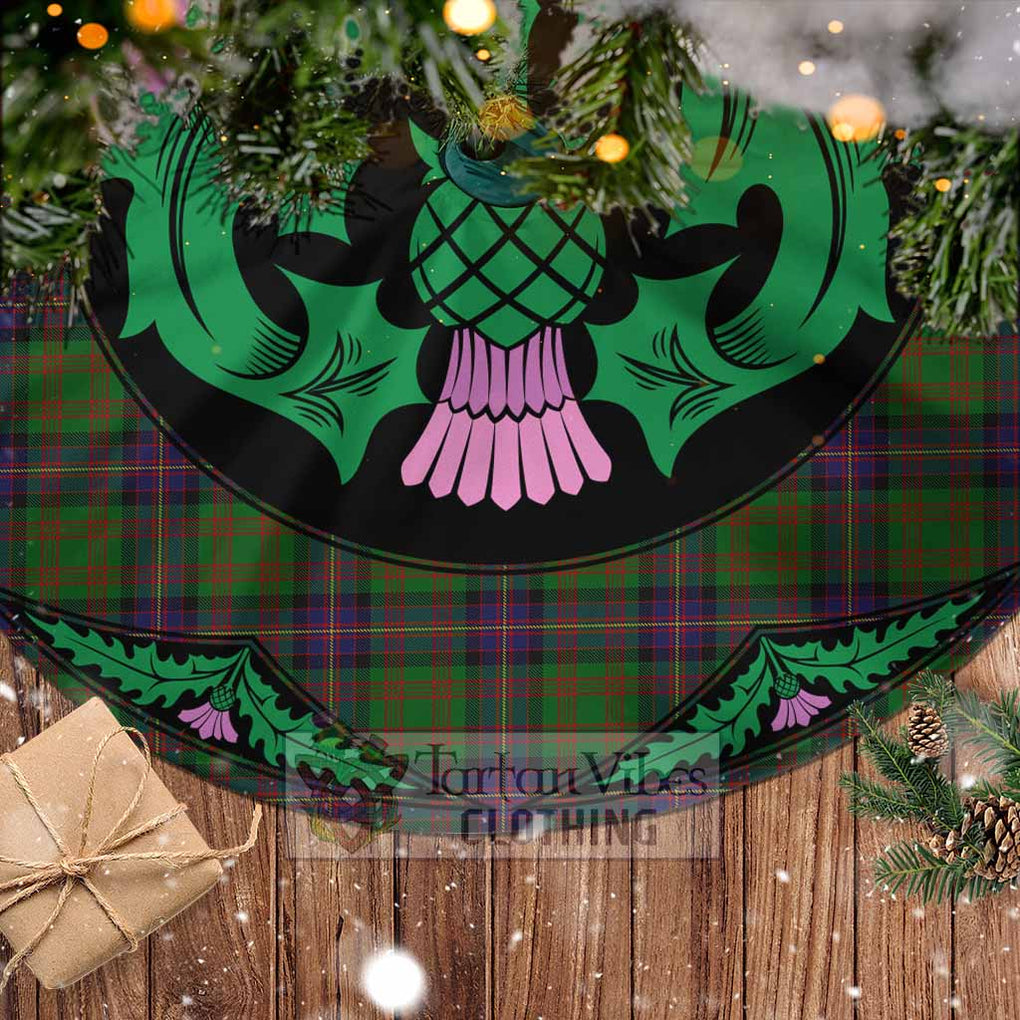 Tartan Vibes Clothing Cochrane Tartan Christmas Tree Skirt Scottish Thistle Style