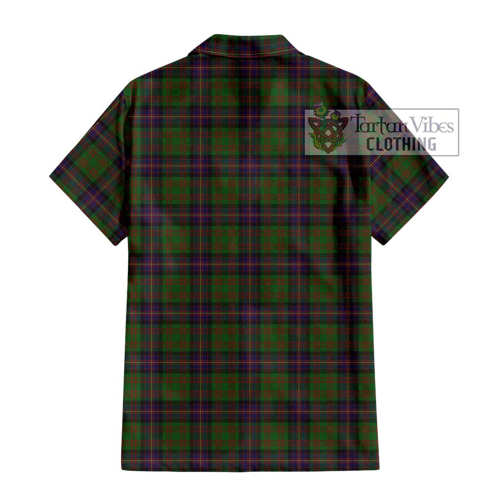 Cochrane Tartan Short Sleeve Button Shirt with Family Crest DNA In Me Style - Tartanvibesclothing Shop