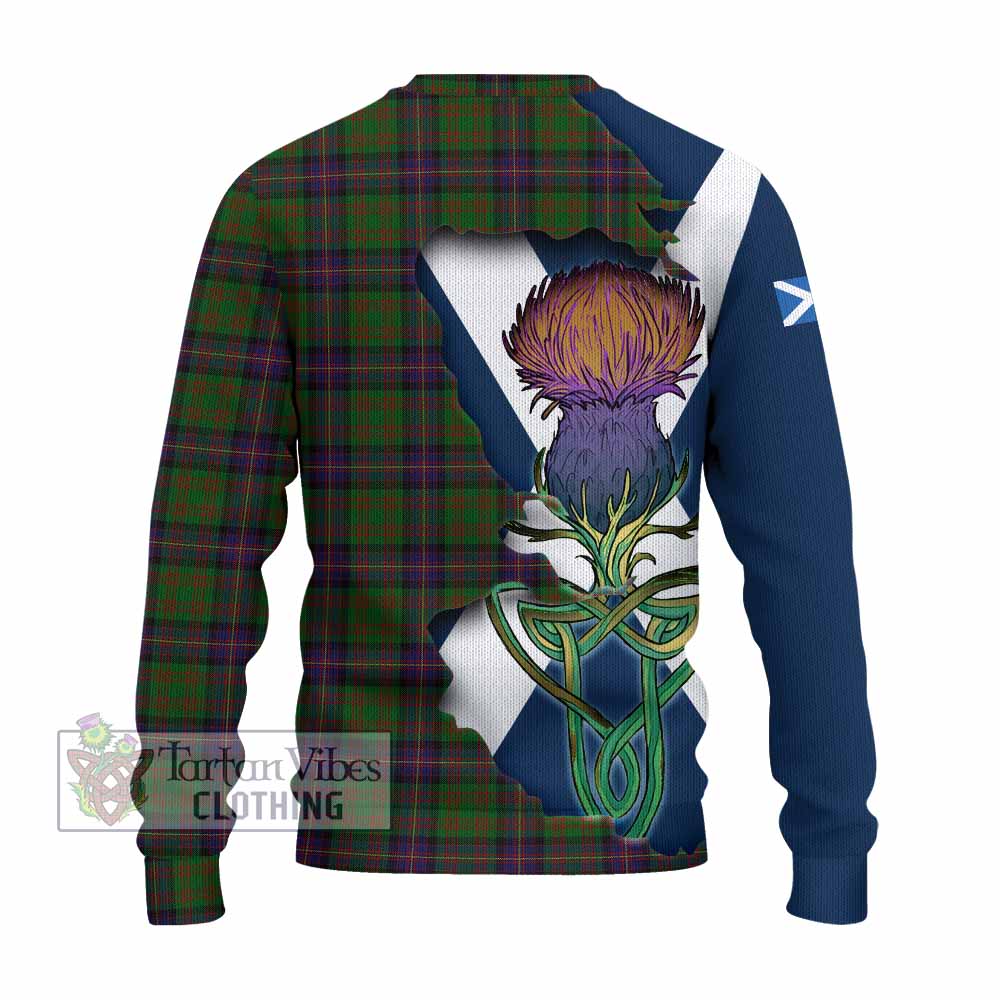 Cochrane Tartan Family Crest Knitted Sweater Scottish Thistle Celtic Inspired - Tartan Vibes Clothing