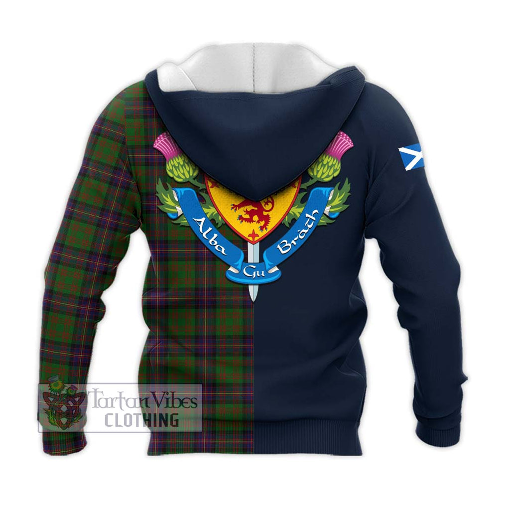 Tartan Vibes Clothing Cochrane Tartan Knitted Hoodie with Scottish Lion Royal Arm Half Style