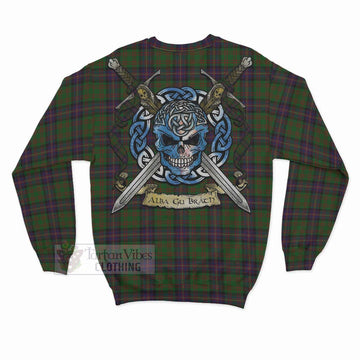 Cochrane Tartan Sweatshirt with Family Crest Celtic Skull Style