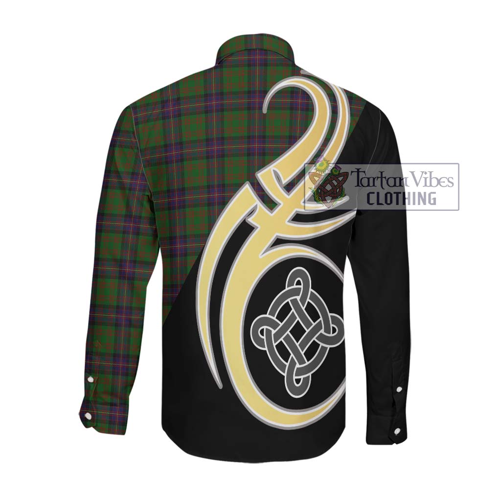 Cochrane Tartan Long Sleeve Button Shirt with Family Crest and Celtic Symbol Style Men's Shirt - Tartan Vibes Clothing