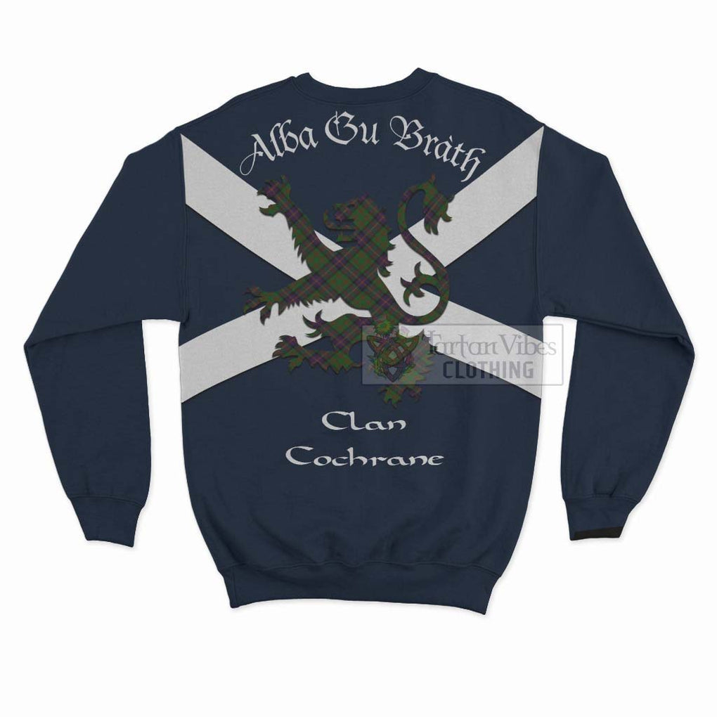 Tartan Vibes Clothing Cochrane Tartan Lion Rampant Sweatshirt – Proudly Display Your Heritage with Alba Gu Brath and Clan Name