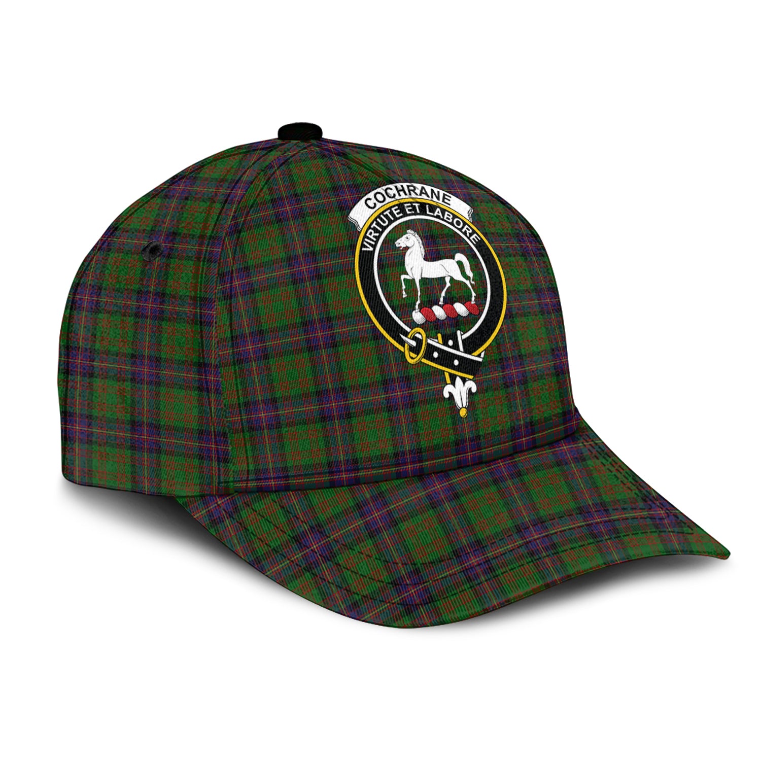 Cochrane Tartan Classic Cap with Family Crest - Tartan Vibes Clothing