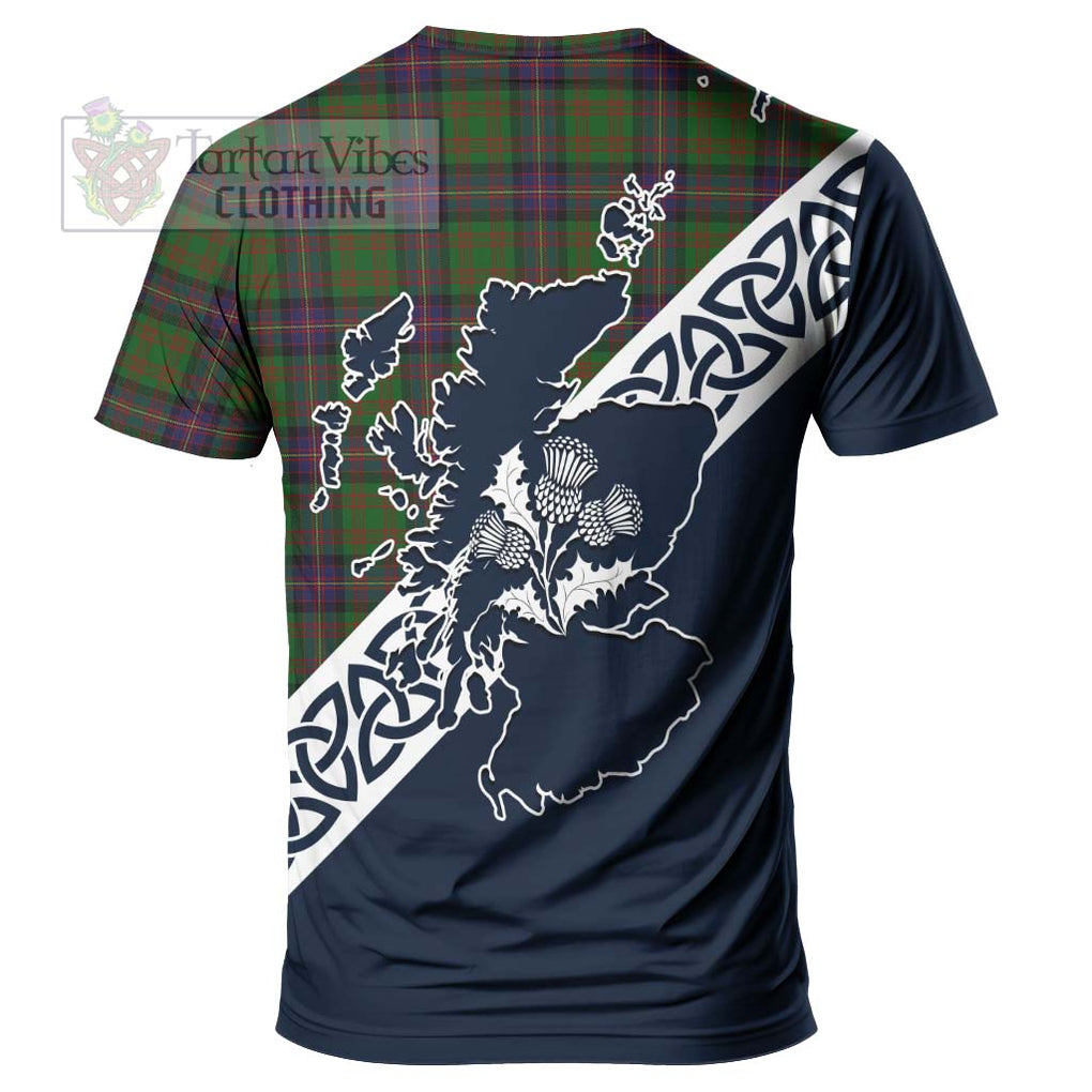 Cochrane Tartan T-Shirt Featuring Thistle and Scotland Map