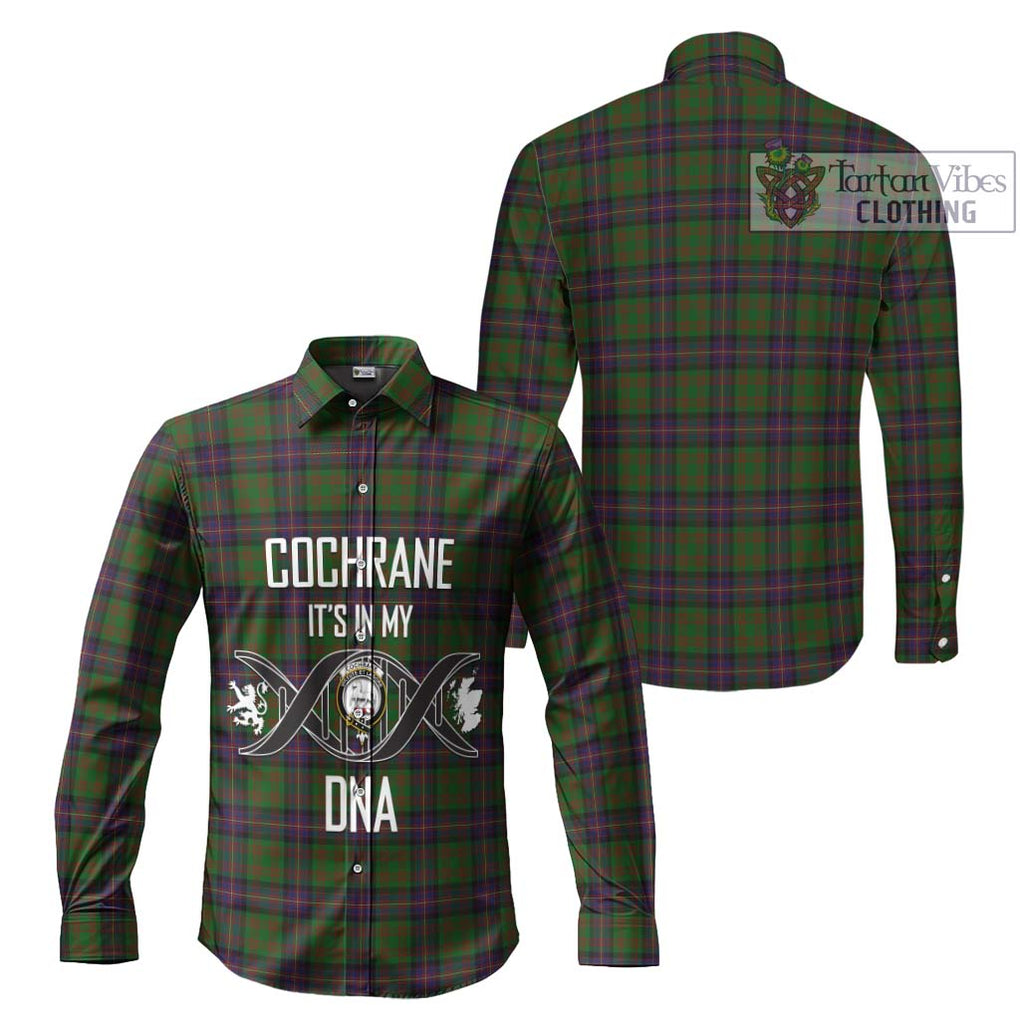 Cochrane Tartan Long Sleeve Button Shirt with Family Crest DNA In Me Style Men's Shirt - Tartanvibesclothing Shop