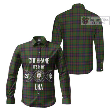 Cochrane Tartan Long Sleeve Button Shirt with Family Crest DNA In Me Style