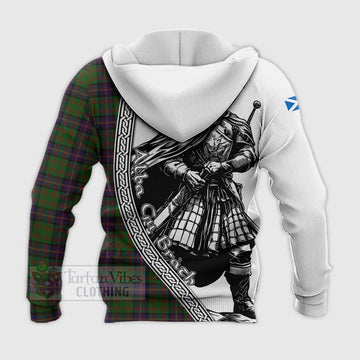 Cochrane Tartan Clan Crest Knitted Hoodie with Highlander Warrior Celtic Style