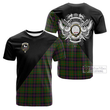 Cochrane Tartan Cotton T-shirt with Family Crest and Military Logo Style