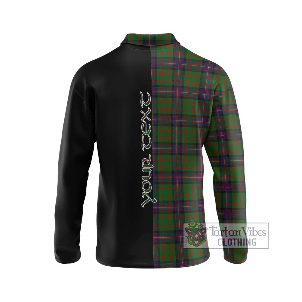 Cochrane Tartan Long Sleeve Polo Shirt with Family Crest and Half Of Me Style - Tartanvibesclothing Shop