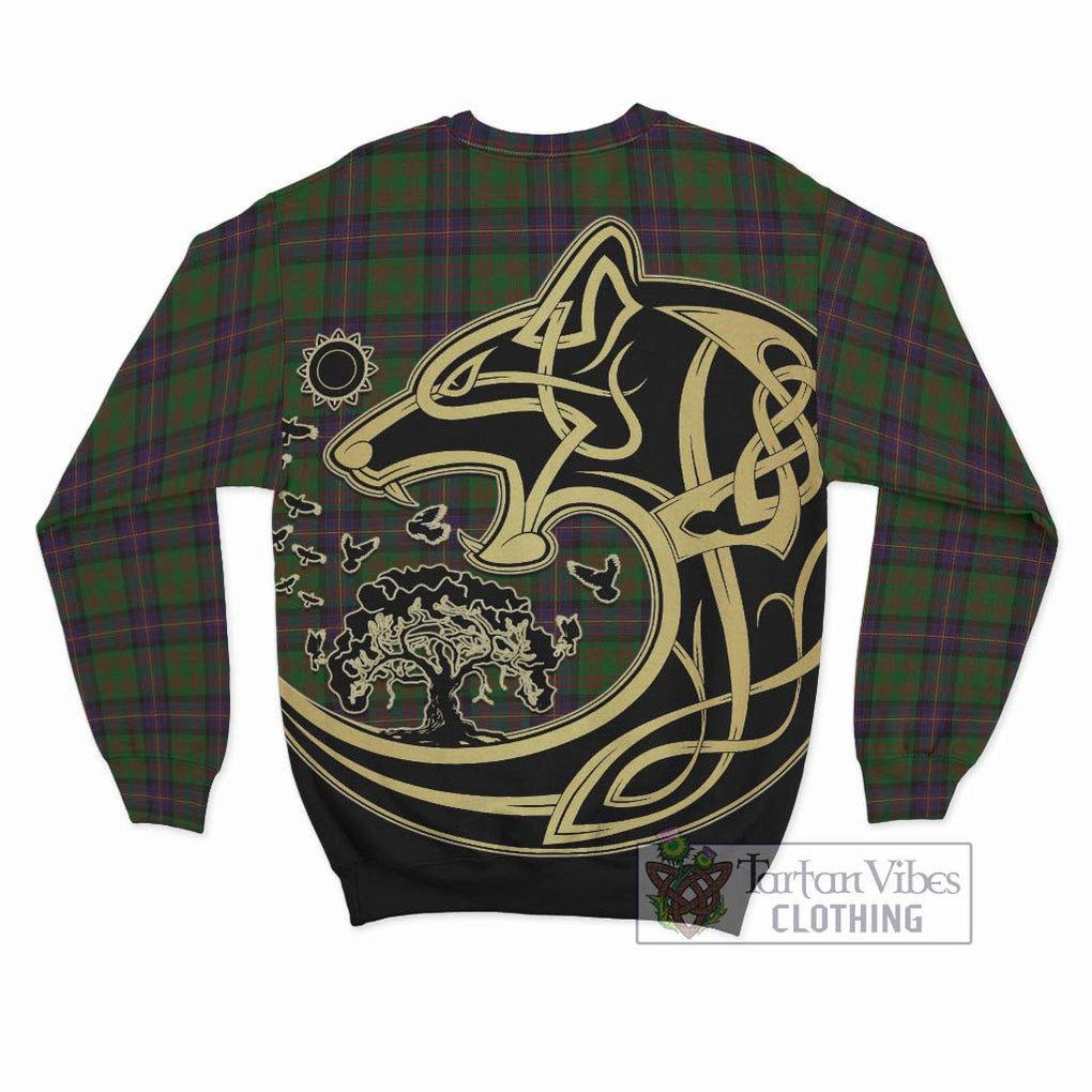 Cochrane Tartan Sweatshirt with Family Crest Celtic Wolf Style - Tartan Vibes Clothing