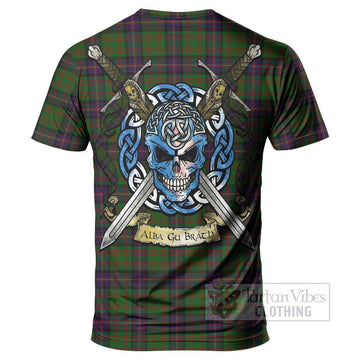 Cochrane Tartan T-Shirt with Family Crest Celtic Skull Style