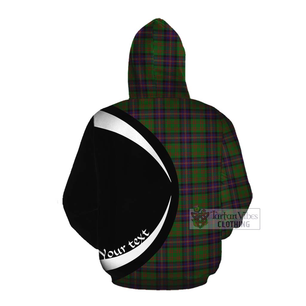 Tartan Vibes Clothing Cochrane Tartan Cotton Hoodie with Family Crest Circle Style