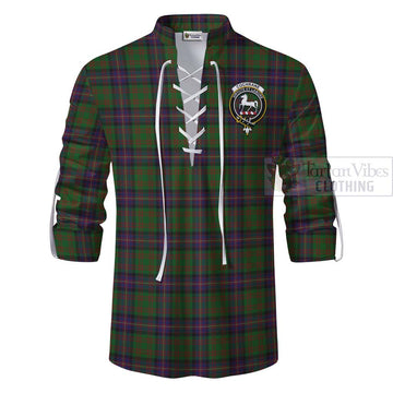 Cochrane Tartan Ghillie Kilt Shirt with Family Crest Celtic Skull Style