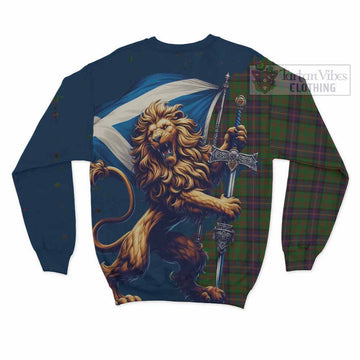 Cochrane Tartan Family Crest Sweatshirt with Scottish Majestic Lion