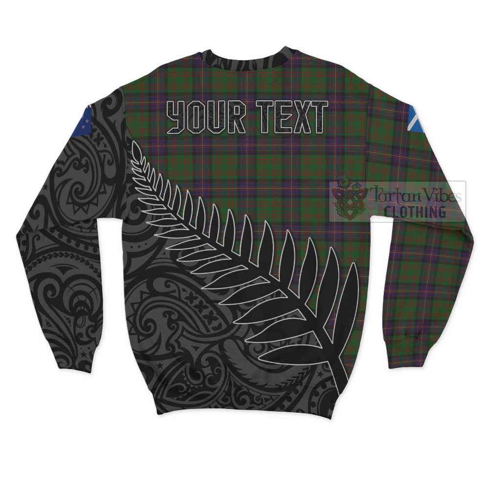 Tartan Vibes Clothing Cochrane Crest Tartan Sweatshirt with New Zealand Silver Fern Half Style