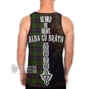 Cochrane Tartan Family Crest Men's Tank Top Alba Gu Brath Be Brave Lion Ancient Style - Tartan Vibes Clothing