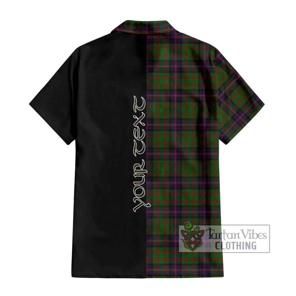 Cochrane Tartan Short Sleeve Button Shirt with Family Crest and Half Of Me Style - Tartanvibesclothing Shop