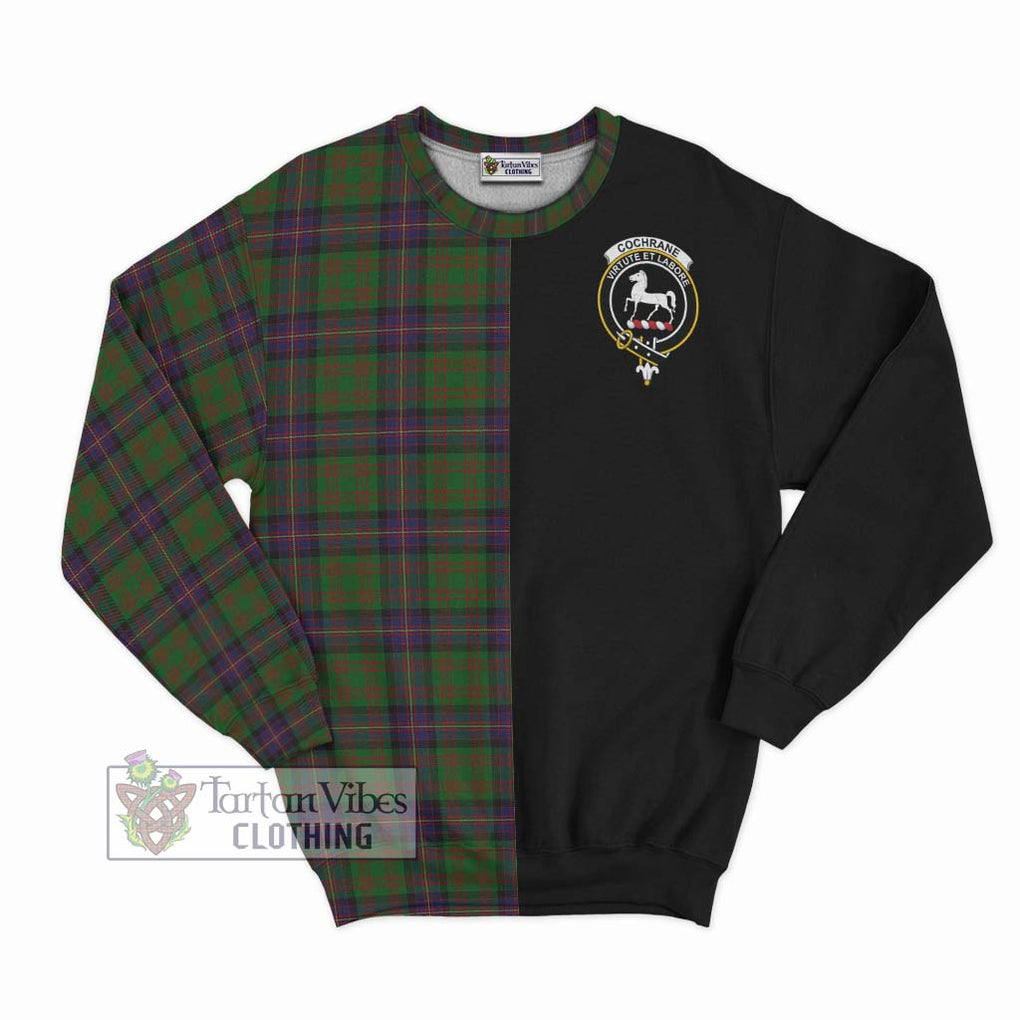 Cochrane Tartan Sweatshirt with Family Crest and Half Of Me Style - Tartanvibesclothing Shop