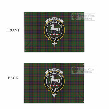 Cochrane Tartan House Flag with Family Crest