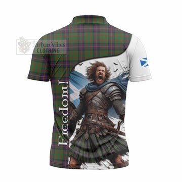 Cochrane Crest Tartan Zipper Polo Shirt Inspired by the Freedom of Scottish Warrior