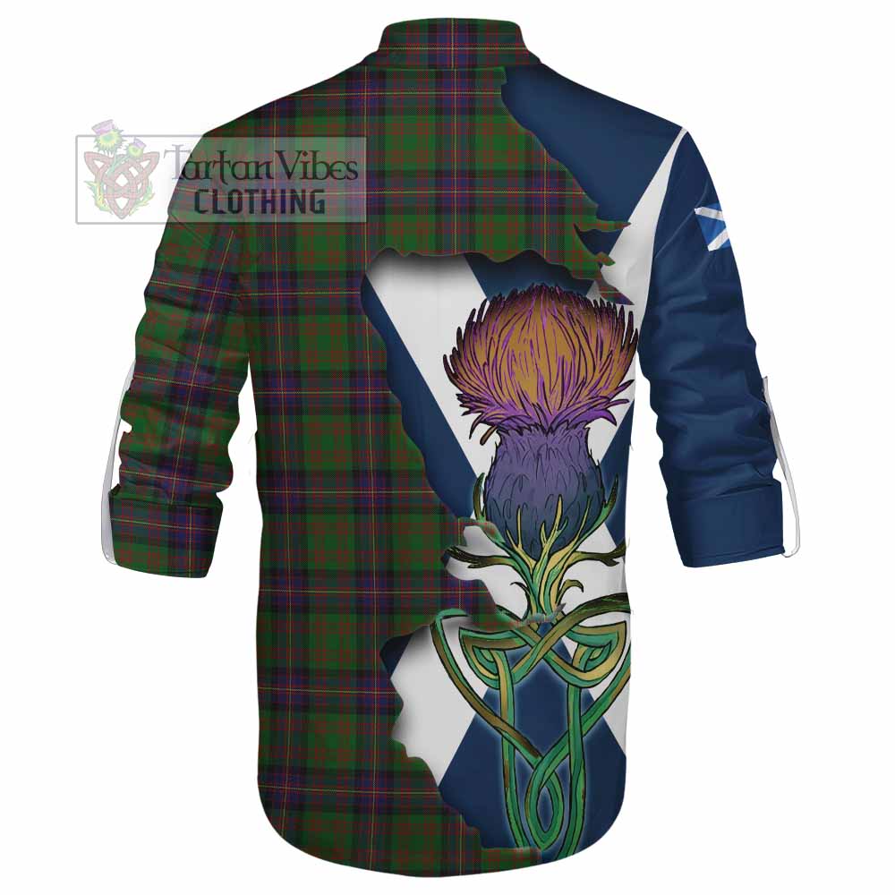 Cochrane Tartan Family Crest Ghillie Kilt Shirt Scottish Thistle Celtic Inspired - Tartan Vibes Clothing