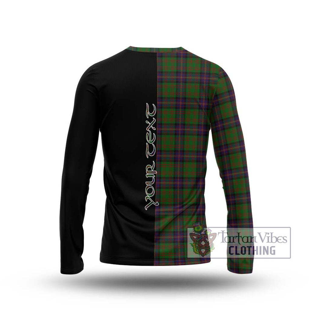 Cochrane Tartan Long Sleeve T-Shirt with Family Crest and Half Of Me Style - Tartanvibesclothing Shop