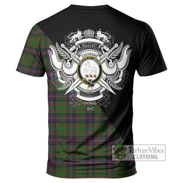 Cochrane Tartan T-Shirt with Family Crest and Military Logo Style