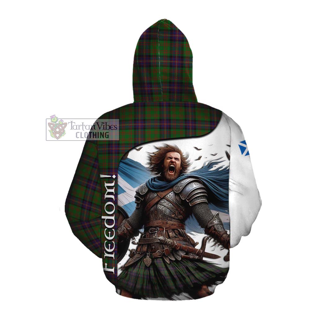 Tartan Vibes Clothing Cochrane Crest Tartan Cotton Hoodie Inspired by the Freedom of Scottish Warrior