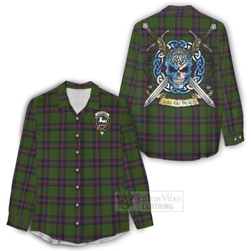 Cochrane Tartan Women's Casual Shirt with Family Crest Celtic Skull Style