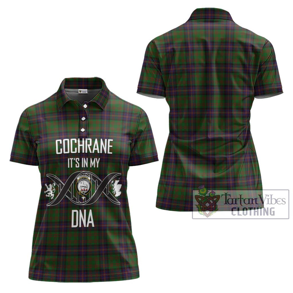 Cochrane Tartan Women's Polo Shirt with Family Crest DNA In Me Style - Tartanvibesclothing Shop