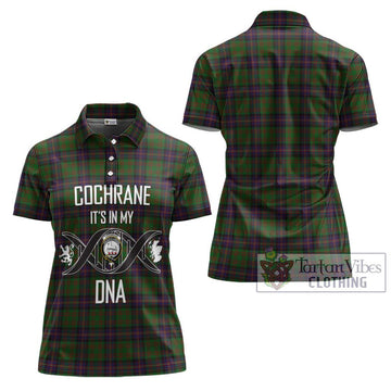 Cochrane Tartan Women's Polo Shirt with Family Crest DNA In Me Style